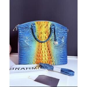 Brahmin Large Duxbury Satchel NWT | Bermuda Ombre Melbourne w/ Strap & Dust Bag